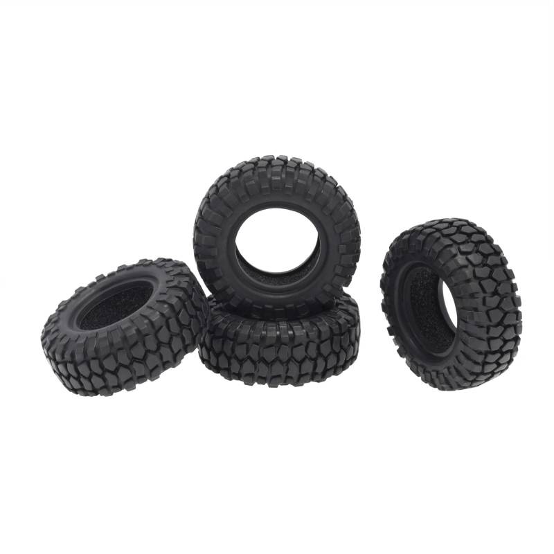 JVRWSC RC Autoreifen Felge Kompatibel Mit Axial Für SCX24 90081 AXI00002 Upgrade-Teile 4 Stück 48 Mm 1,0 Weichgummi-Radreifen Reifen Für 1/24 RC Crawler Car RC-Reifen(48 * 18) von JVRWSC