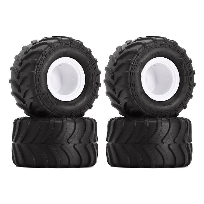 JVRWSC RC Autoreifen Felge Kompatibel Mit Axial Für SCX24 FMS FCX24 AX24 (MT1012) Monster Truck Felgenreifen Set 4PCS 70 * 38mm Für 1/24 RC Crawler Auto(Color5) von JVRWSC