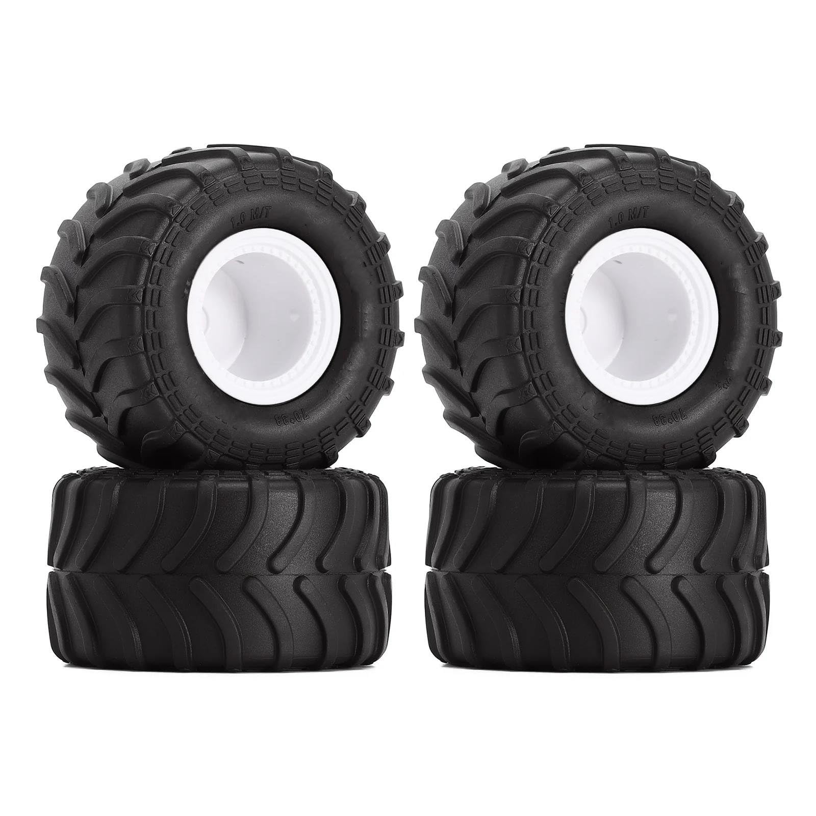 JVRWSC RC Autoreifen Felge Kompatibel Mit Axial Für SCX24 FMS FCX24 AX24 1/24 RC Crawler Auto LKW Felge Reifen Set 4PCS 70 * 38mm RC Reifen Ersatzteile(Color1) von JVRWSC