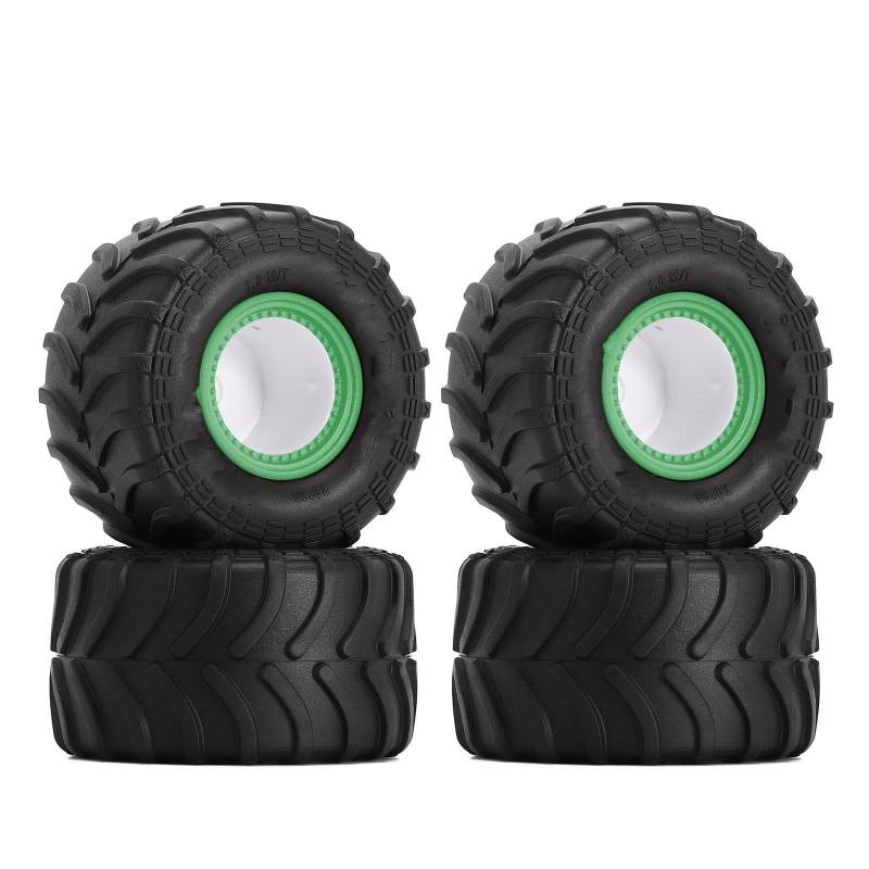 JVRWSC RC Autoreifen Felge Kompatibel Mit Axial Für SCX24 FMS FCX24 AX24 1/24 RC Crawler Auto LKW Felge Reifen Set 4PCS 70 * 38mm RC Reifen Ersatzteile(Color3) von JVRWSC