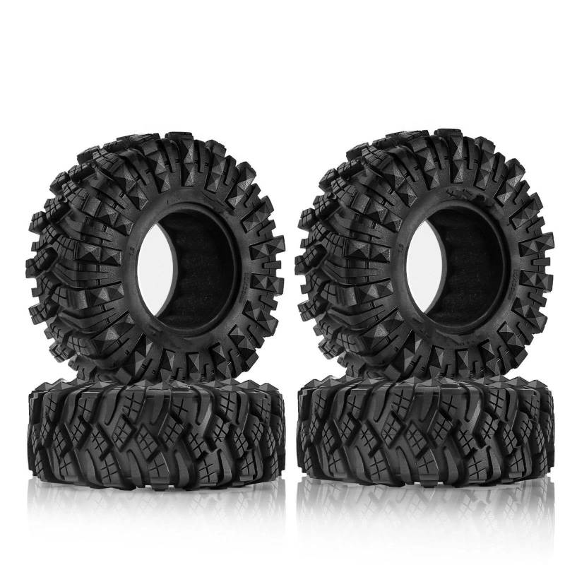 JVRWSC RC Autoreifen Felge Kompatibel Mit Axial SCX10 Für Pro Für Capra Für UTB18 TRX4 Für Redcat 4 Stück Mauerwerksreifen 110 X 38 Mm 1,9 Zoll Radreifen 1/10 RC Crawler Car von JVRWSC