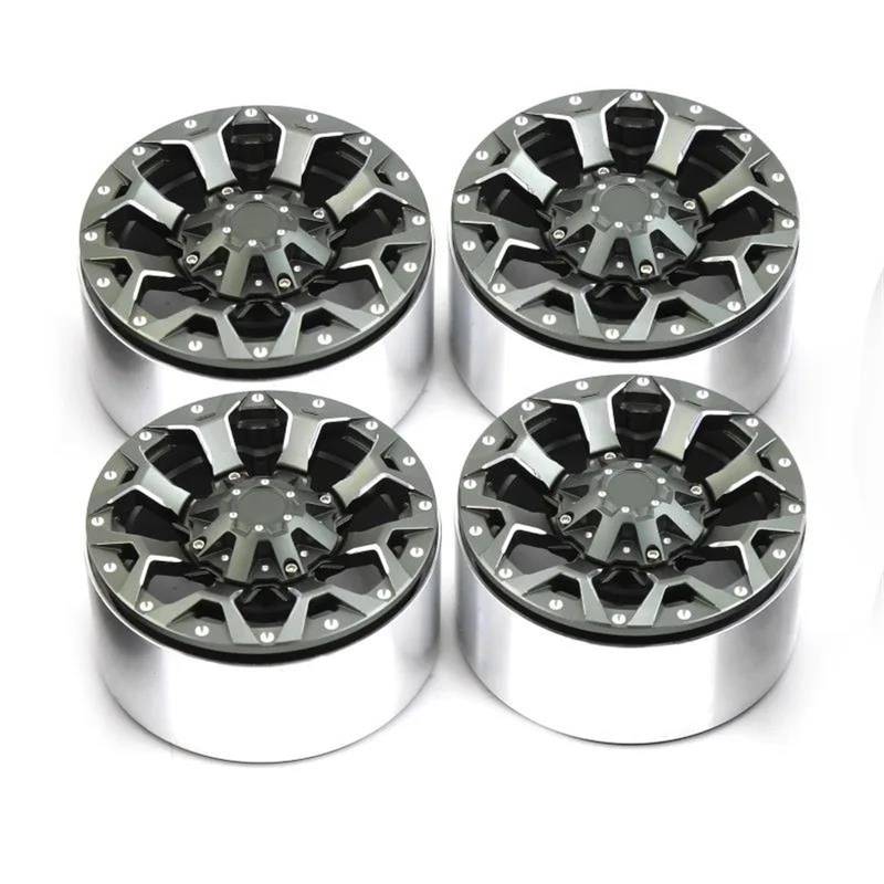 JVRWSC RC Autoreifen Felge Kompatibel Mit Axial SCX10 Für Wraith RR10 Für Capra 4 4 Stück 135 Mm 2,6 Zoll Metall-Beadlock-Felgen-Gummireifen-Set Für 1/8 1/10 RC Crawler(ColorC) von JVRWSC