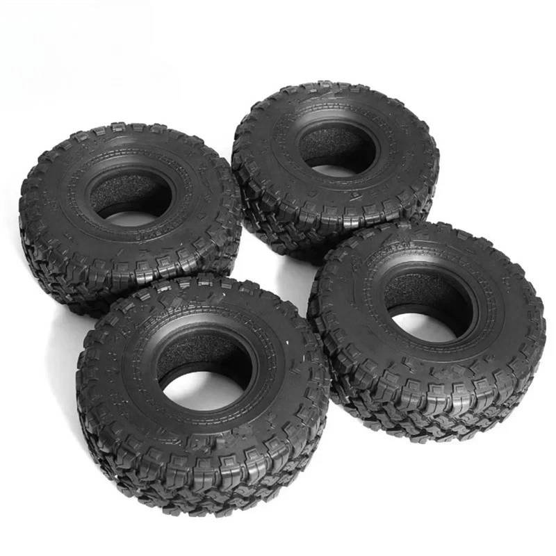 JVRWSC RC Autoreifen Felge Kompatibel Mit FMS Für Yikong Für Axila SCX10 R166 Änderungsteile 1/10 RC Crawler Car 4 STK 116 Mm 1,9 Zoll Reifen Aus Weichem Gummi von JVRWSC