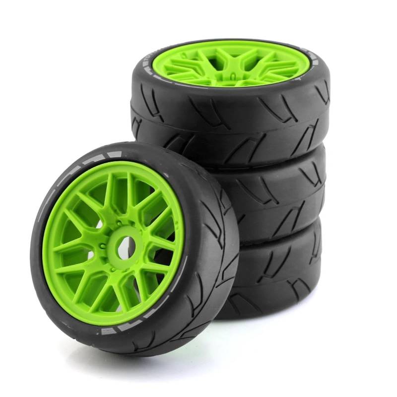 JVRWSC RC Autoreifen Felge Kompatibel Mit Feishen Für Ping Run GT Reifen Für Racing Highway 4 Stück Short Course Truck Reifen Reifen Rad 17 Mm Adapter Für 1/8 RC Autoreifen(Color1) von JVRWSC