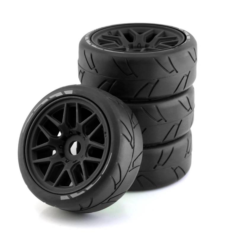 JVRWSC RC Autoreifen Felge Kompatibel Mit Feishen Für Ping Run GT Reifen Für Racing Highway 4 Stück Short Course Truck Reifen Reifen Rad 17 Mm Adapter Für 1/8 RC Autoreifen(Color3) von JVRWSC