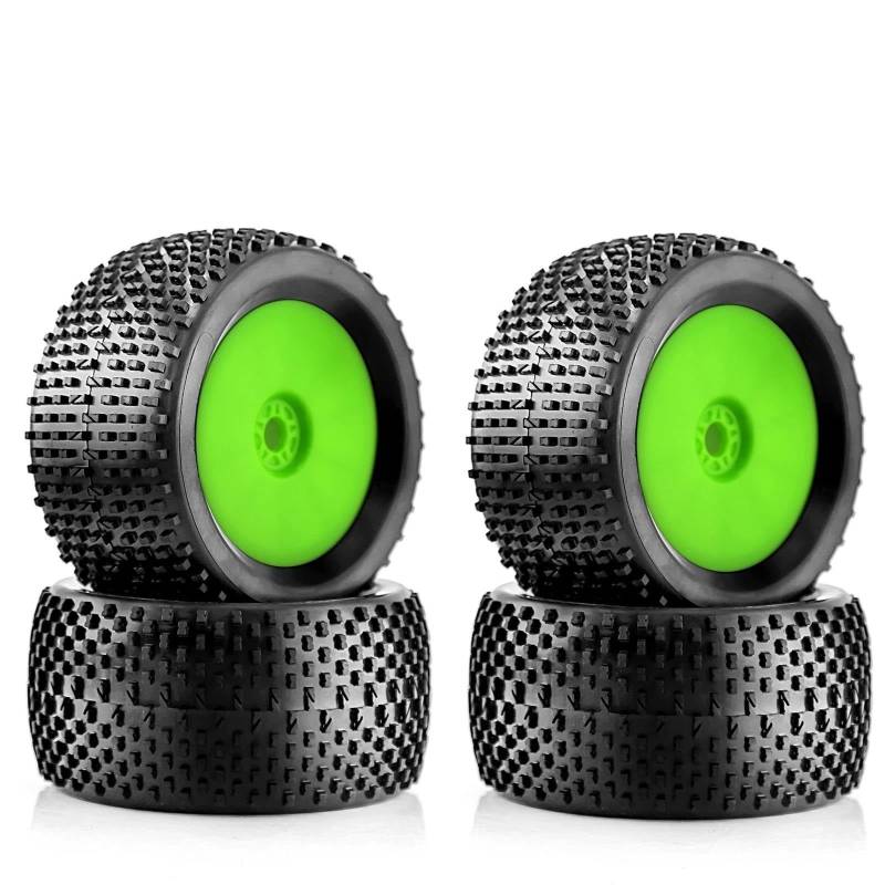 JVRWSC RC Autoreifen Felge Kompatibel Mit HPI Für HSP Für Bazooka Für Camper 140 Mm Off-Road-Buggy-Reifen Rad 17 Mm Sechskantnaben Für 1/8 RC Für Rennwagen 4WD RC-Reifen(Color2) von JVRWSC