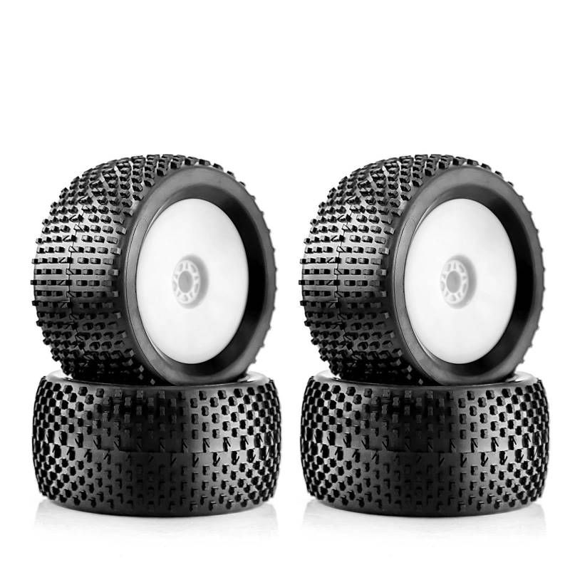 JVRWSC RC Autoreifen Felge Kompatibel Mit HPI Für HSP Für Bazooka Für Camper 140 Mm Off-Road-Buggy-Reifen Rad 17 Mm Sechskantnaben Für 1/8 RC Für Rennwagen 4WD RC-Reifen(Color3) von JVRWSC
