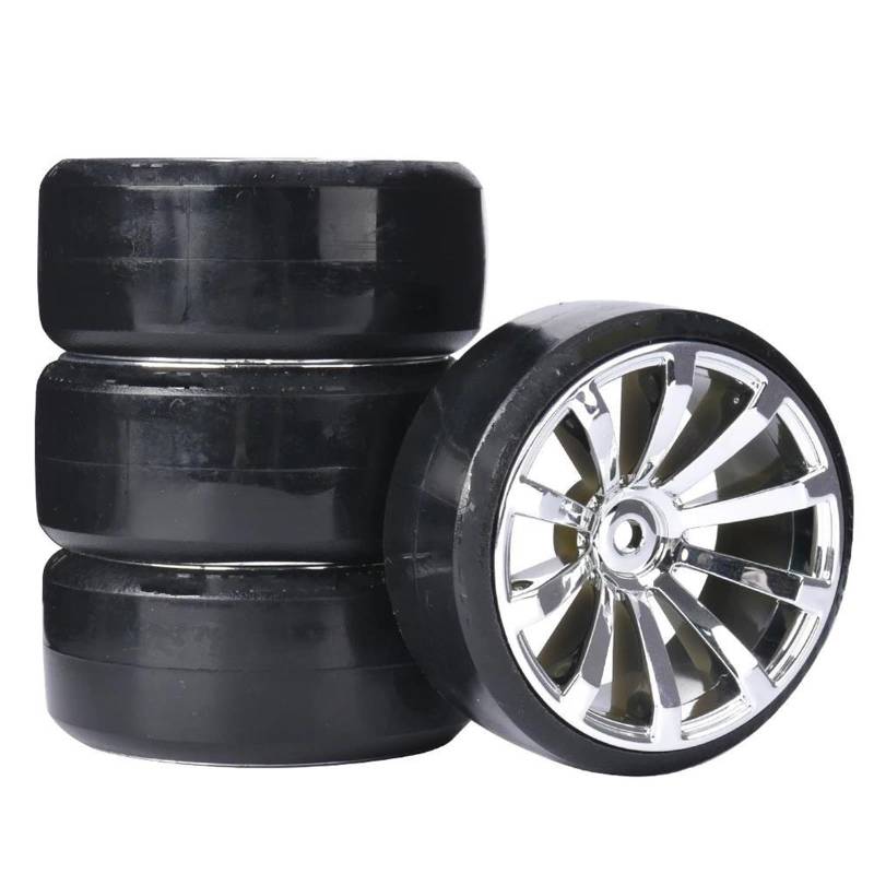 JVRWSC RC Autoreifen Felge Kompatibel Mit HSP Für 94123 Für MST YD2 Für Sakura D5 Für 1/10 RC Modell Fernbedienung Drift Auto Glatte Drift Reifen Harte Reifen von JVRWSC