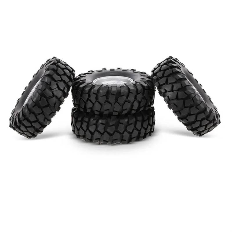 JVRWSC RC Autoreifen Felge Kompatibel Mit HSP Für Redcat Für Trxs TRX4 Für AXIAL SCX10 4 Stück 96 Mm 1,9 Zoll 12 Mm Sechskantfelge Und Reifen Reifen Für 1/10 RC Crawler Car von JVRWSC