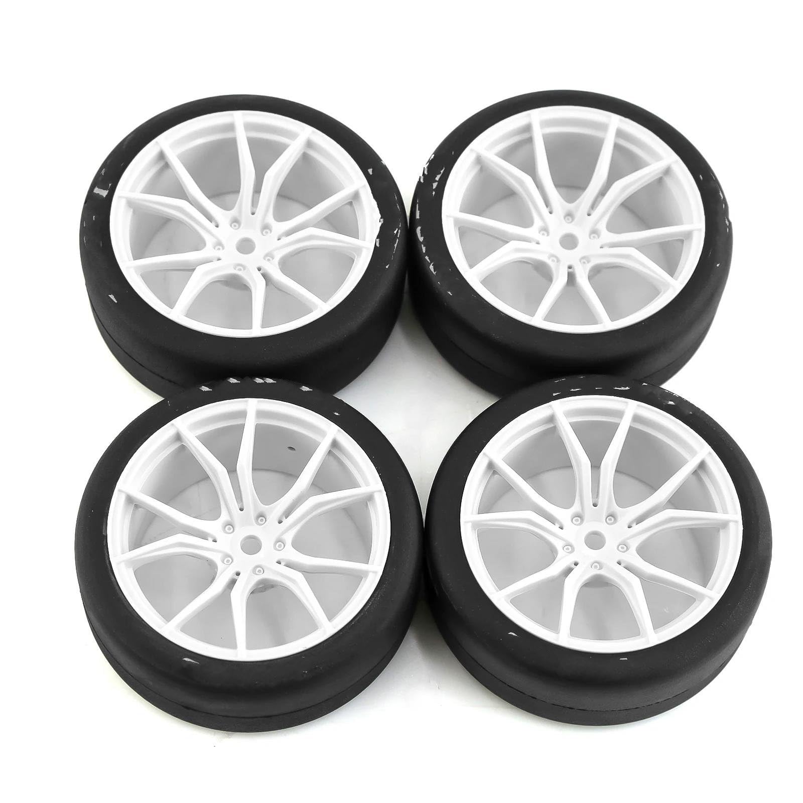 JVRWSC RC Autoreifen Felge Kompatibel Mit HSP Für Wltoys 144001 124018 124019 4 Stück Unbegrenzte Drift-Auto-Fernbedienung Pull Rally Reifen Und Radnabe Für 1/10 RC-Auto(Color2) von JVRWSC
