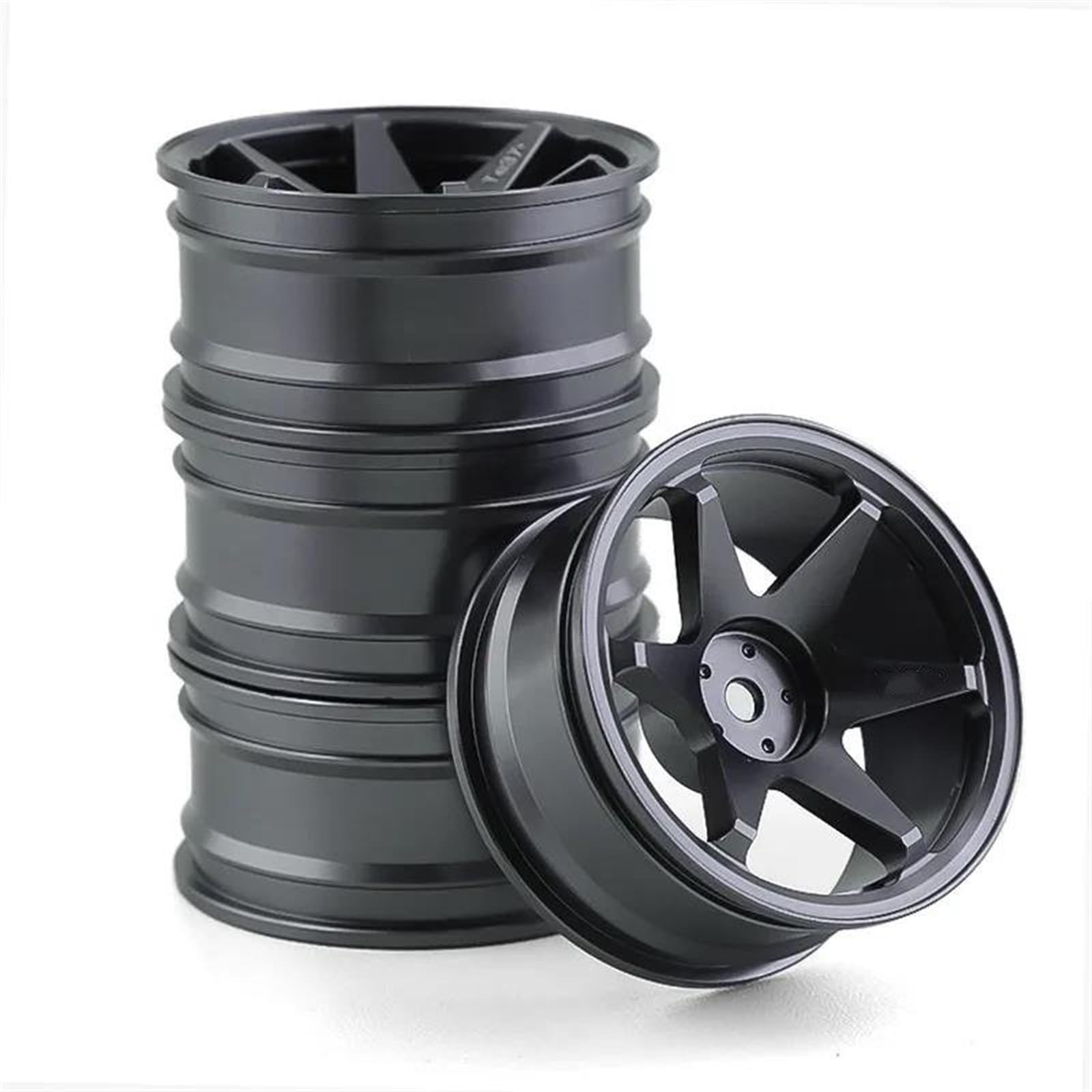 JVRWSC RC Autoreifen Felge Kompatibel Mit KYOSHO Für Tamiya 1:10 TT02 XY01 RC Auto 4PCS Reifen Reifen Drift Radnabe Felge 12mm Fernbedienung Zubehör Felgen(Color2) von JVRWSC