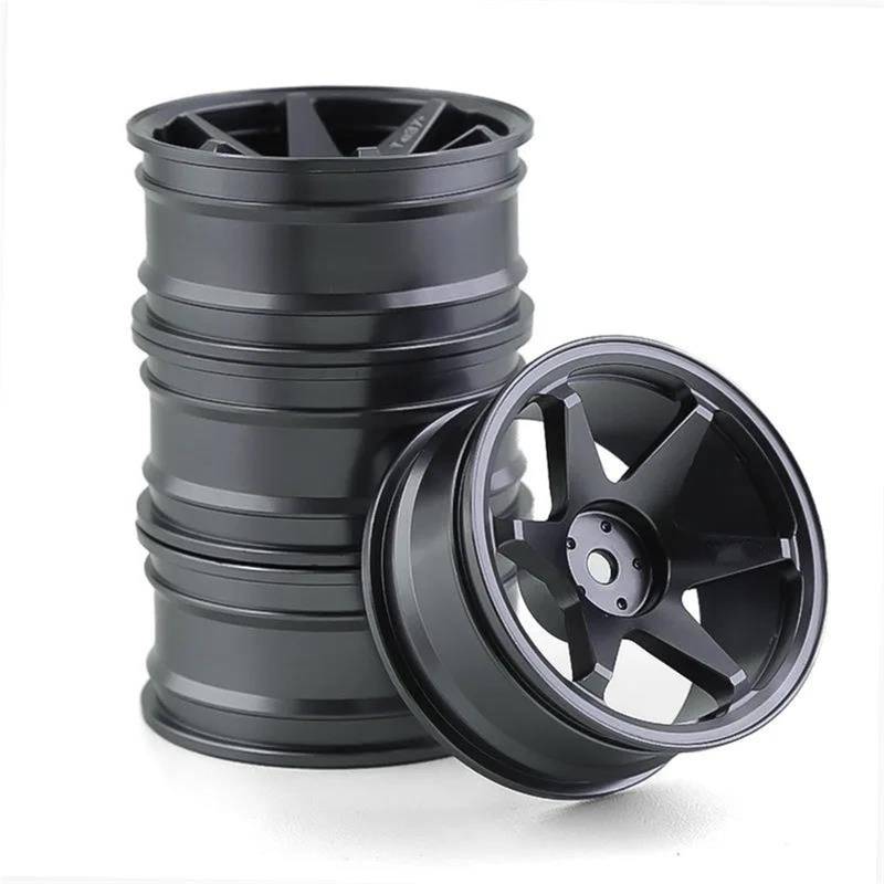 JVRWSC RC Autoreifen Felge Kompatibel Mit KYOSHO Für Tamiya 1:10 TT02 XY01 RC Auto 4PCS Reifen Reifen Drift Radnabe Felge 12mm Fernbedienung Zubehör Felgen(Color2) von JVRWSC