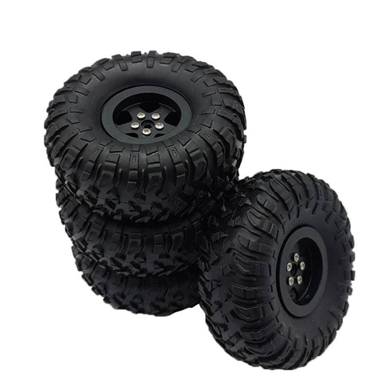 JVRWSC RC Autoreifen Felge Kompatibel Mit MN D90 Für MN99S Für WPL C14 C24 B14 B24 B36 Metallfelge Mit Gummireifen Reifen RC Auto Upgrade Teile Zubehör von JVRWSC