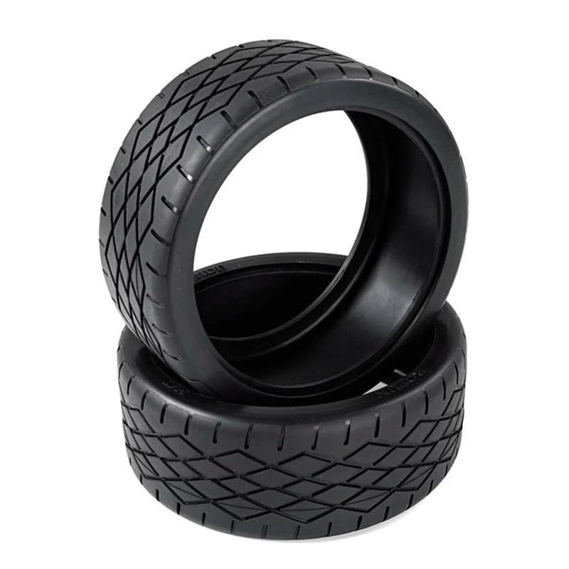 JVRWSC RC Autoreifen Felge Kompatibel Mit Rovan F5 Für MCD XS-5 2PCS Gummi Rad Reifen Teile Reifen Set Für 1/5 Skala Rc Auto Ersatz Zubehör von JVRWSC
