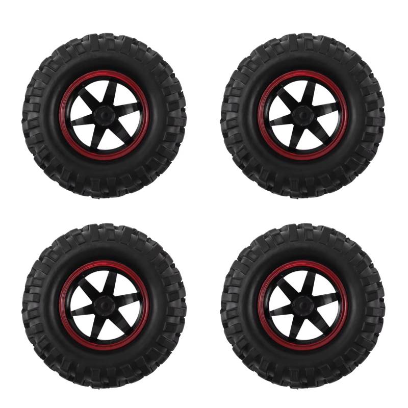 JVRWSC RC Autoreifen Felge Kompatibel Mit SCX10 Für Tamiya CC01 D90 CC01 1/10 RC Upgrade-Teile Für Rock Crawler 4 Stück 1,9 Zoll 96 Mm Reifen Mit Felge von JVRWSC