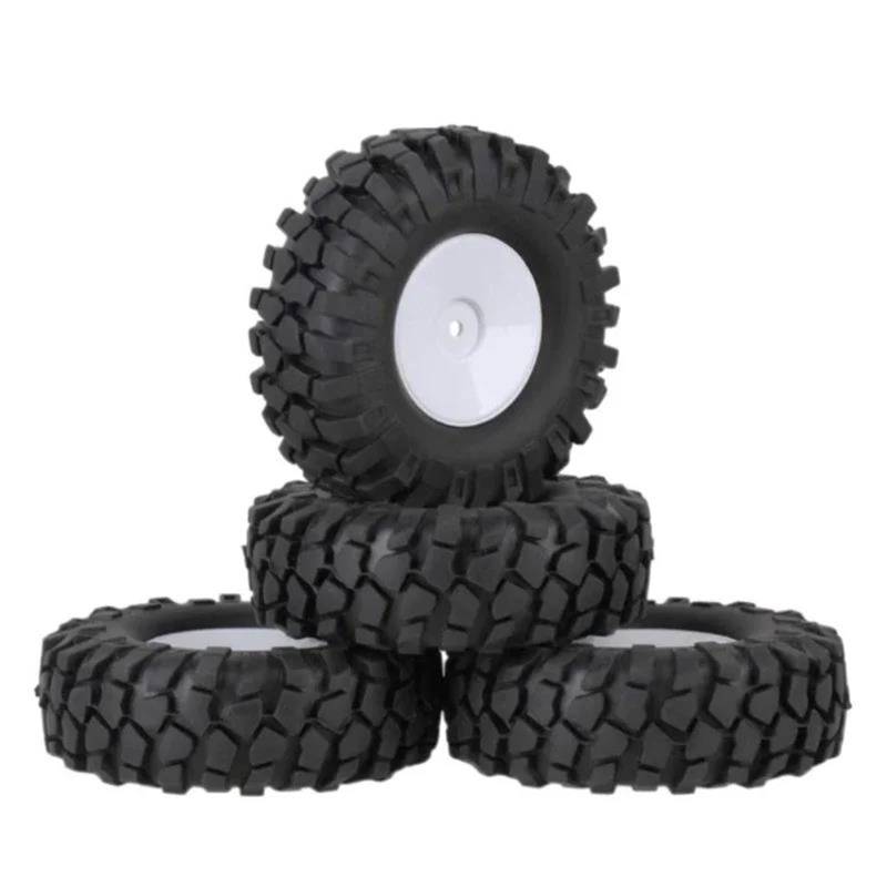 JVRWSC RC Autoreifen Felge Kompatibel Mit SCX10 RC Telecontrol-Modellautoreifen, Simulierter Gravel-Reifen, 1,9-Zoll-Reifen, 108-mm-Rad, 12-mm-Sechskantnabe, RC-Autoreifen(E) von JVRWSC