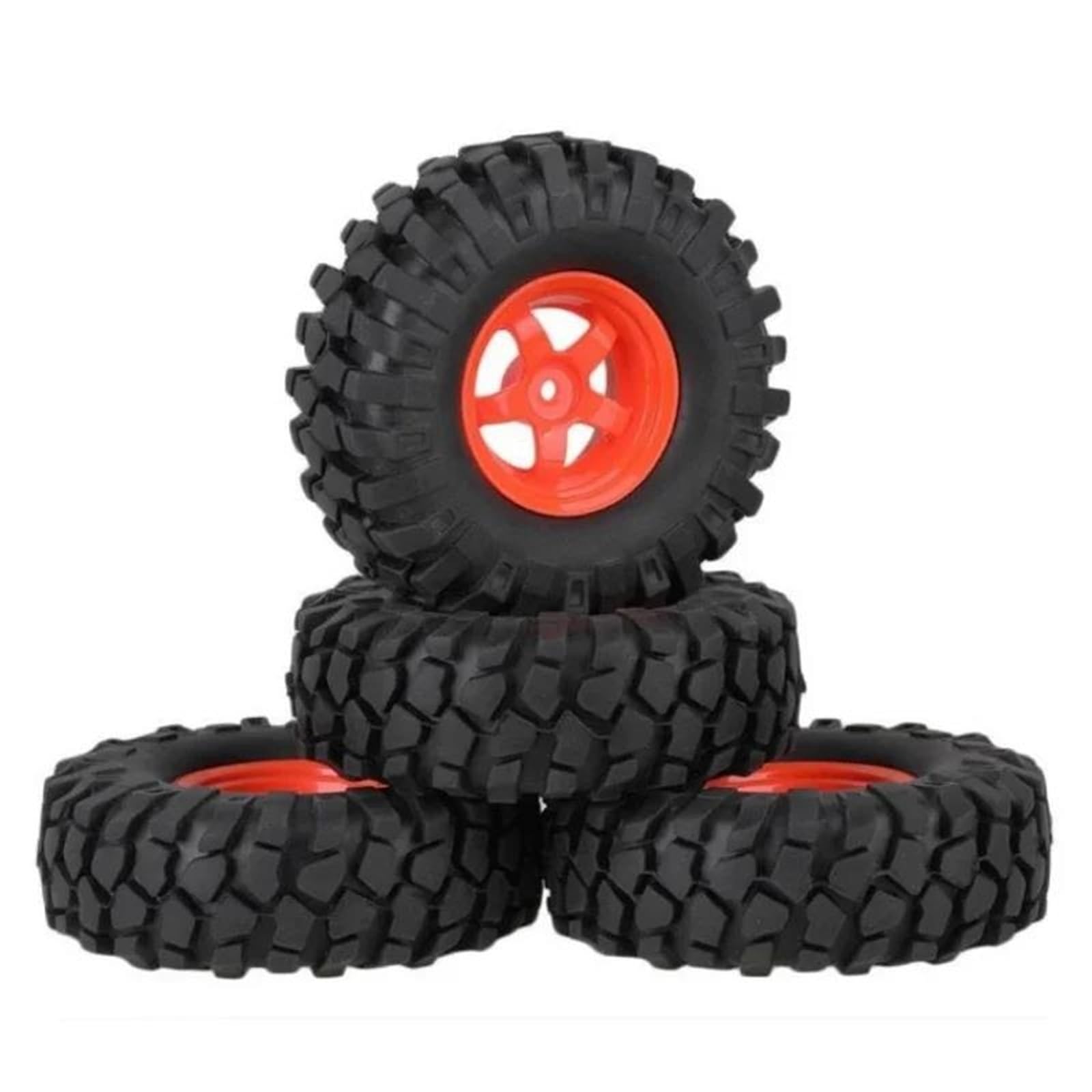 JVRWSC RC Autoreifen Felge Kompatibel Mit SCX10 RC Telecontrol-Modellautoreifen, Simulierter Gravel-Reifen, 1,9-Zoll-Reifen, 108-mm-Rad, 12-mm-Sechskantnabe, RC-Autoreifen(I) von JVRWSC