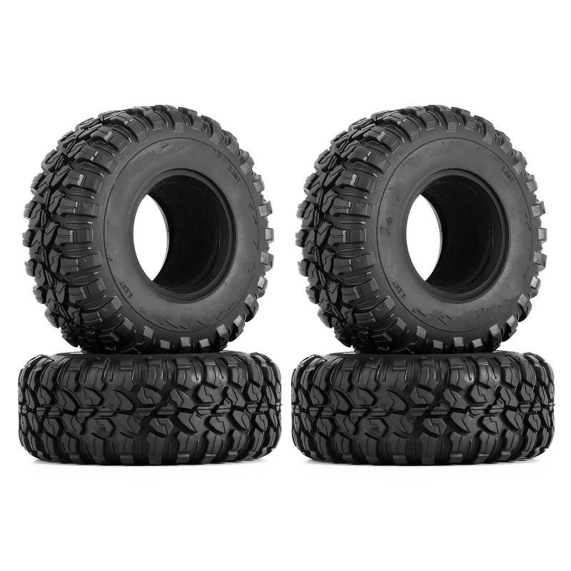 JVRWSC RC Autoreifen Felge Kompatibel Mit TRX4 Für TRX6 Für Axial SCX10 90046 1:10 RC Crawler Auto 4PCS 118 * 44mm 2,2" Gummirad Reifen RC Reifen Ersatzteile von JVRWSC