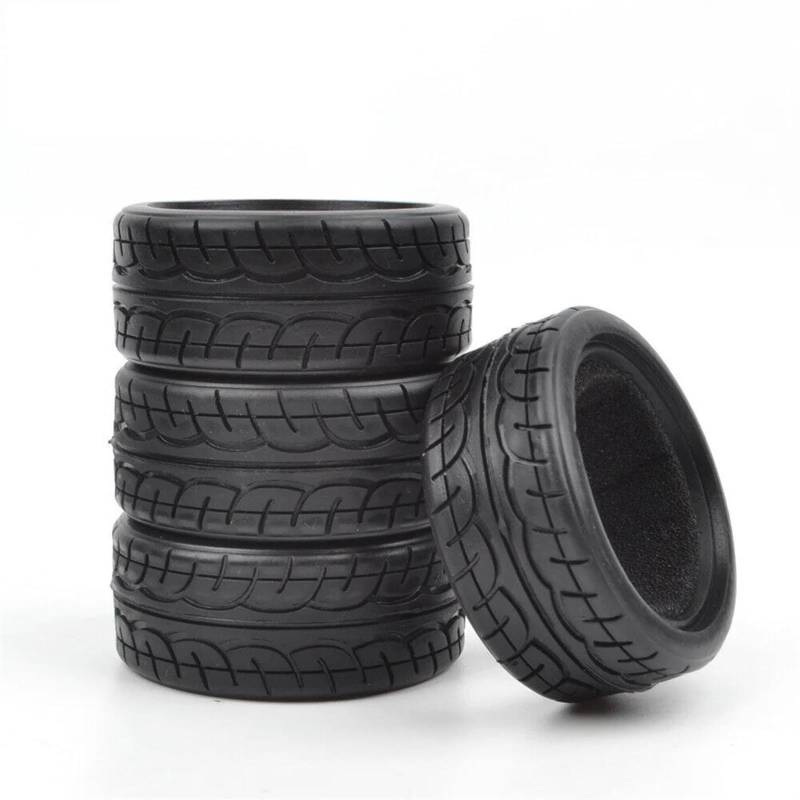 JVRWSC RC Autoreifen Felge Kompatibel Mit Tamiya Für TT-02 Für TA05 Für HPI Für HSP Für Kyosho Für Yokomo RC Drift Für Rennwagenreifen 1/10 RC Gummireifen von JVRWSC