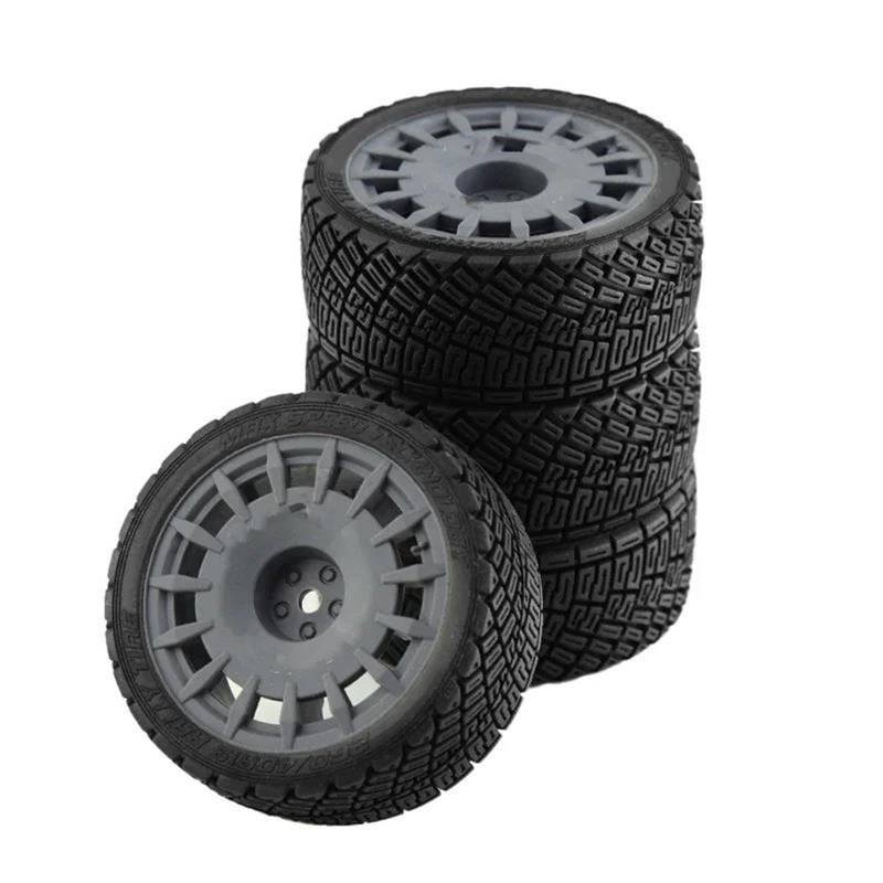 JVRWSC RC Autoreifen Felge Kompatibel Mit Tamiya Für TT01 TT02 XV01 TA06 PTG-2 HPI WR8 HSP 1/10 1/12 1/14 RC Auto Upgrades Teile RC Auto Reifen On Road Reifen Rad(Black) von JVRWSC