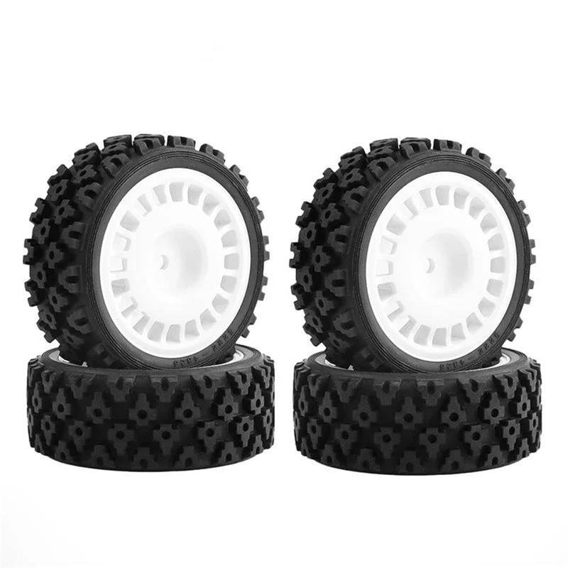 JVRWSC RC Autoreifen Felge Kompatibel Mit Tamiya Für XV-01 XV01 TA06 TT-01 TT-02 PTG-2 1/10 RC Auto Upgrades Teile Zubehör 70 Mm * 52 Mm 4 Stück Gummireifen Radreifen(A) von JVRWSC