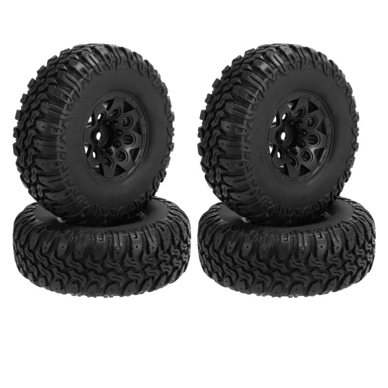 JVRWSC RC Autoreifen Felge Kompatibel Mit Traxxas Für TRX4 D90 Für Axial Für SCX10 II III Für Redcat 1/10 RC Crawler Car 4PCS 105mm 1,9 Beadlock Felgen-Reifen-Set von JVRWSC