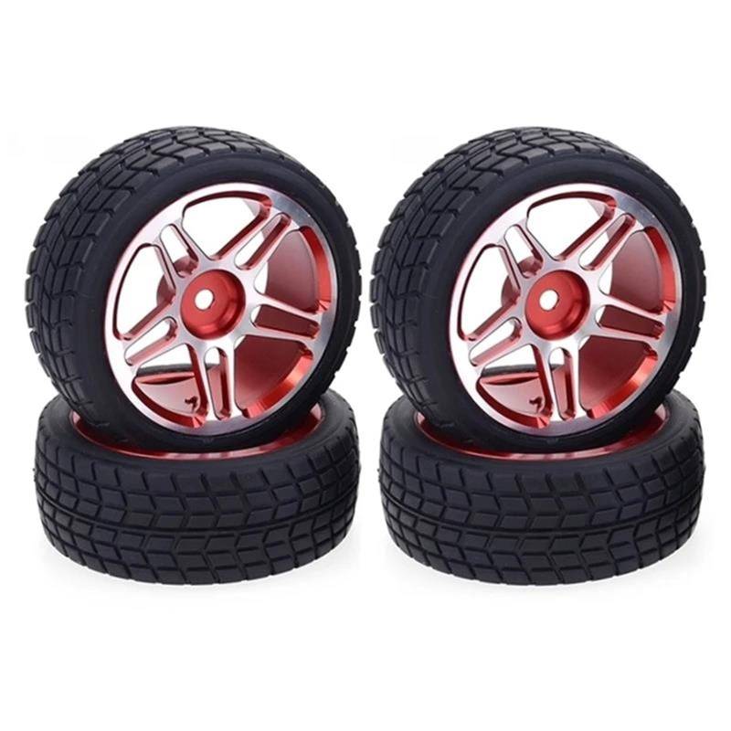 JVRWSC RC Autoreifen Felge Kompatibel Mit Traxxas TRX4 Für D90 Für Axial SCX10 Für Redcat Für MST 4PCS 106 Mm 1,9 Gummireifen-Radreifen Für 1/10 RC-Auto von JVRWSC