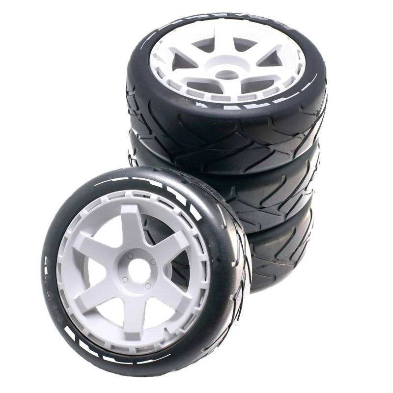 JVRWSC RC Autoreifen Felge Kompatibel Mit ZD 103 Mm 1/8 1/10 Short Course Truck Tire Reifen Mit 17 Mm Radsechskant Für Modell Flat Running Wear-Resistant Grip Tire(Color B) von JVRWSC