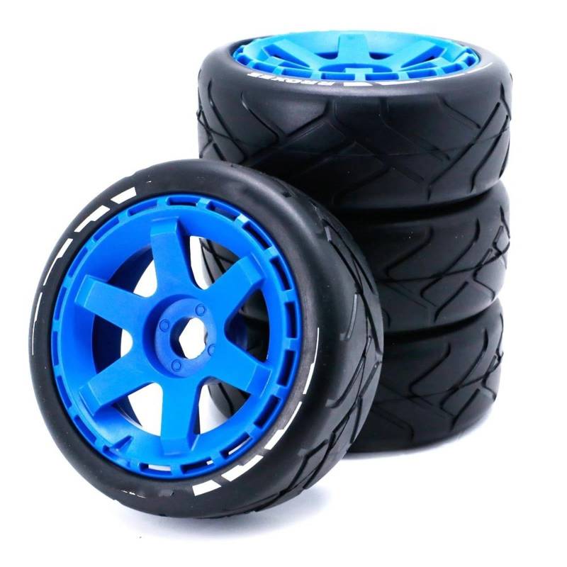 JVRWSC RC Autoreifen Felge Kompatibel Mit ZD 103 Mm 1/8 1/10 Short Course Truck Tire Reifen Mit 17 Mm Radsechskant Für Modell Flat Running Wear-Resistant Grip Tire(Color C) von JVRWSC