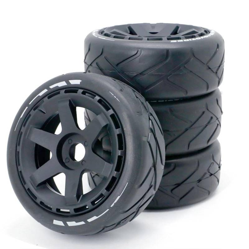 JVRWSC RC Autoreifen Felge Kompatibel Mit ZD 103 Mm 1/8 1/10 Short Course Truck Tire Reifen Mit 17 Mm Radsechskant Für Modell Flat Running Wear-Resistant Grip Tire(Color D) von JVRWSC