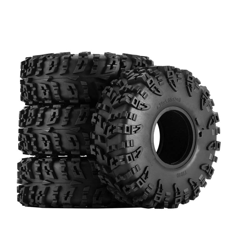 JVRWSC RC Autoreifen Felge Swamp Claw 120 * 42mm 1,9" Mud Wheel Reifen Für 1/10 RC Crawler Car (T1919) RC Zubehör Gummireifen RC Car Upgrade Teile RC Reifen von JVRWSC