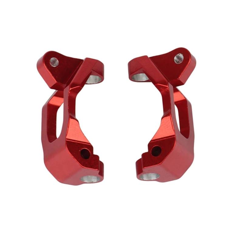 JVRWSC RC Spielzeugautoteile Für Axial Für Yeti Jr AX90052 AXI90069 1/18 RC Auto Upgrade Teile 2Pcs Metall Front C-Naben Caster RC Auto Geändert Zubehör(Red) von JVRWSC