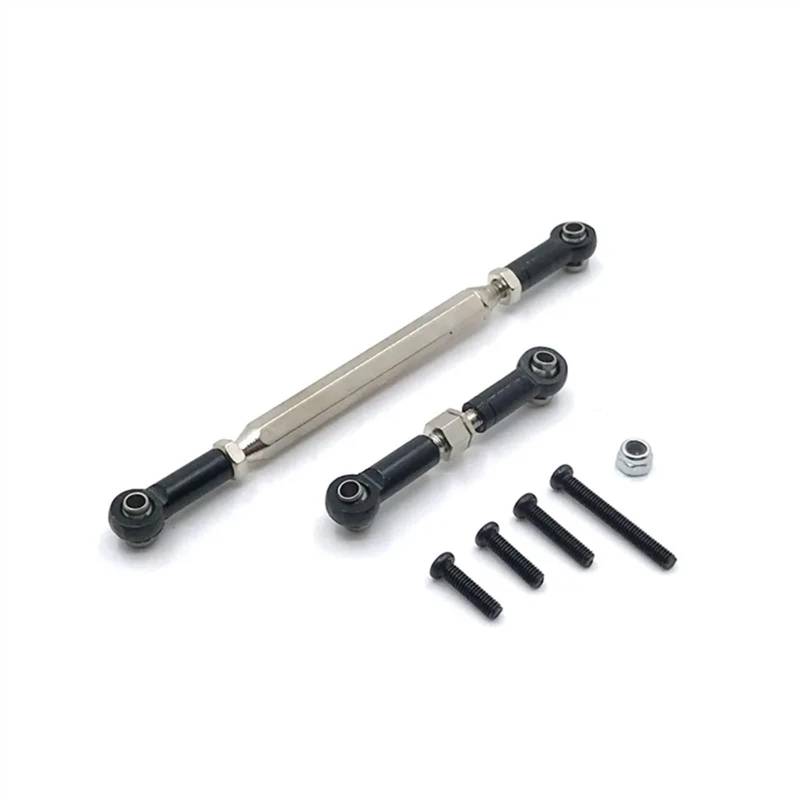 JVRWSC RC Spielzeugautoteile Für MN Für D90 FJ45 MN40 MN45 MN90 MN91 MN96 MN99 Für MN99s 1/12 RC Auto Crawler Metall Einstellbare Lenkgestänge Servo Link Zugstange(Black) von JVRWSC