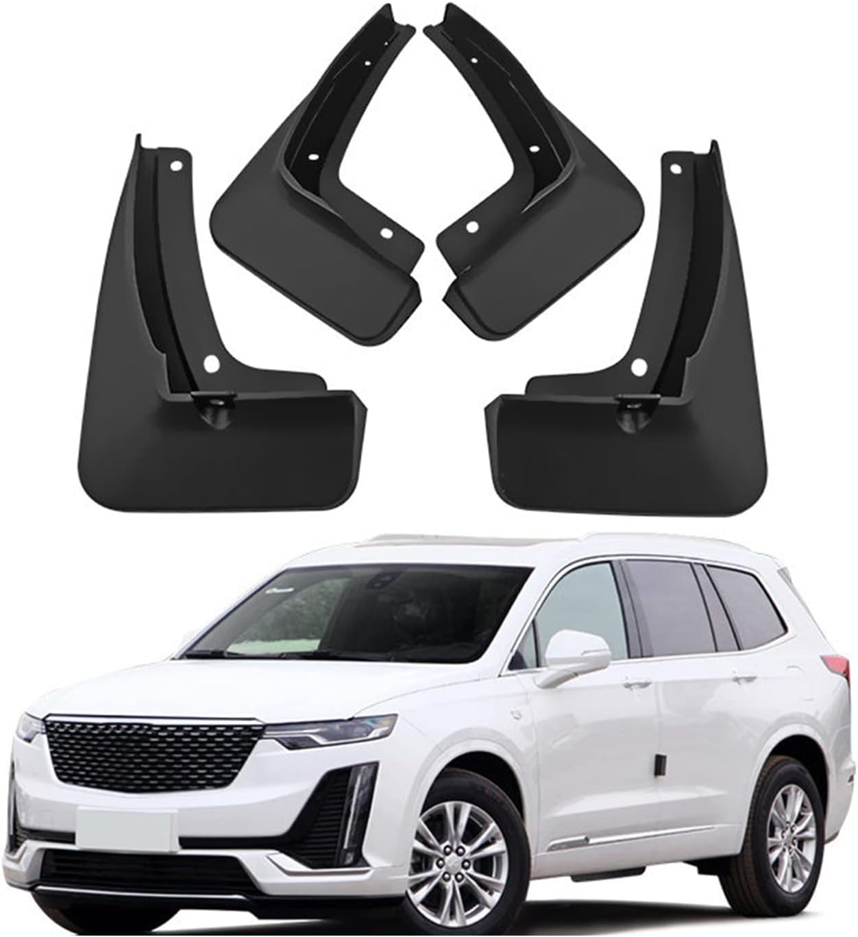 4 Stücke Auto Schmutzfänger für Cadillac XT6 2019-2021, Kotflügel Vorne Hinten Spritzschutz Staubdicht Spritzfest Schutz Mudguards 4 Stücke Auto Schmutzfänger für Cadillac XT6 2019-2021, Kotflügel Vorne Hinten Spritzschutz Staubdicht Spritzfest Schutz Mudguards von JWORRA