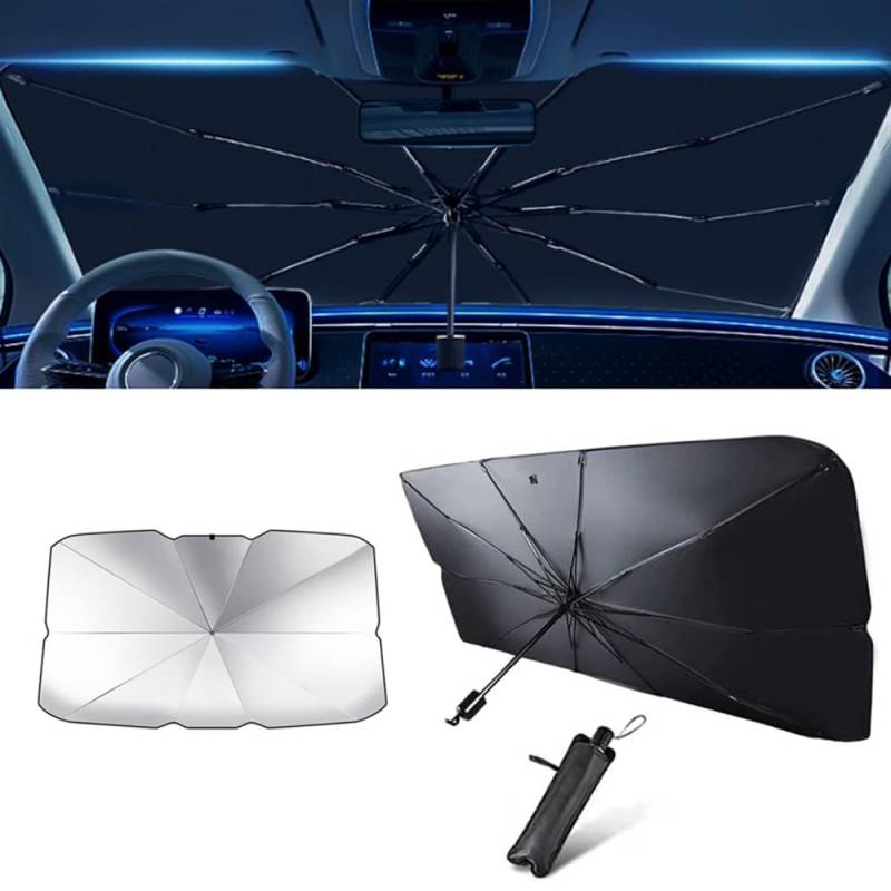 Auto Frontscheibe Sonnenschutz Für Acura TLX 2.Gen 2020 2021 2022 2023 2024 Car Umbrella Sun Innenschutz Zubehör UV Schutz Hitzeschutz Abkühlung,M 140×80cm-A von JWOZQ