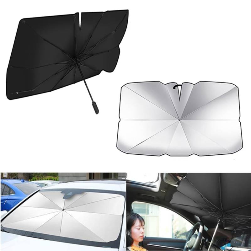 Auto Frontscheibe Sonnenschutz Für Audi A2 8Z Advance High Tech Style ColourStorm Car Umbrella Sun Innenschutz Zubehör UV Schutz Hitzeschutz Abkühlung,M 140×80cm-B von JWOZQ