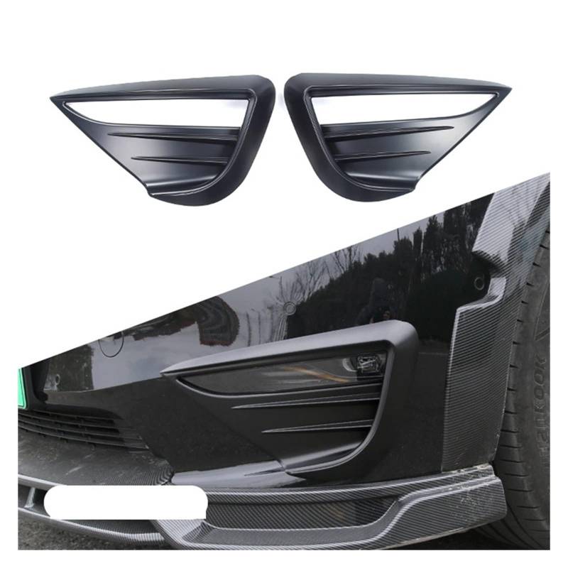 Auto Frontstoßstange Spoiler Für Tesla 2021-2022 Model Y Lippenspoiler Air Knife Lippensplitter Ersatz Zubehör Aerodynamische,Matte Black von JWOZQ