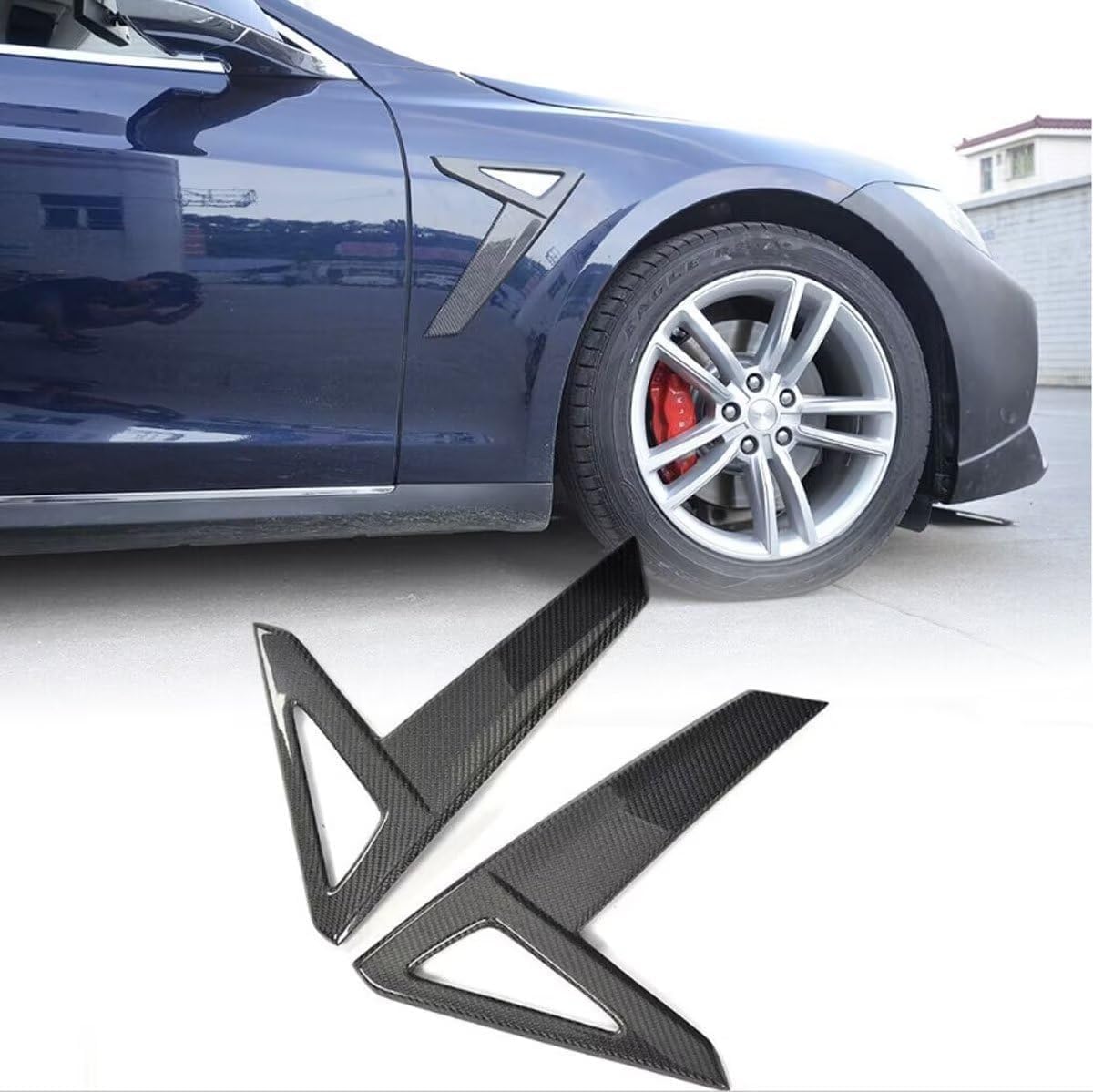 Auto Frontstoßstange Spoiler Für Tesla Model S P85D P90D P100D Sedan 4Door 2014- Lippenspoiler Air Knife Lippensplitter Ersatz Zubehör Aerodynamische von JWOZQ