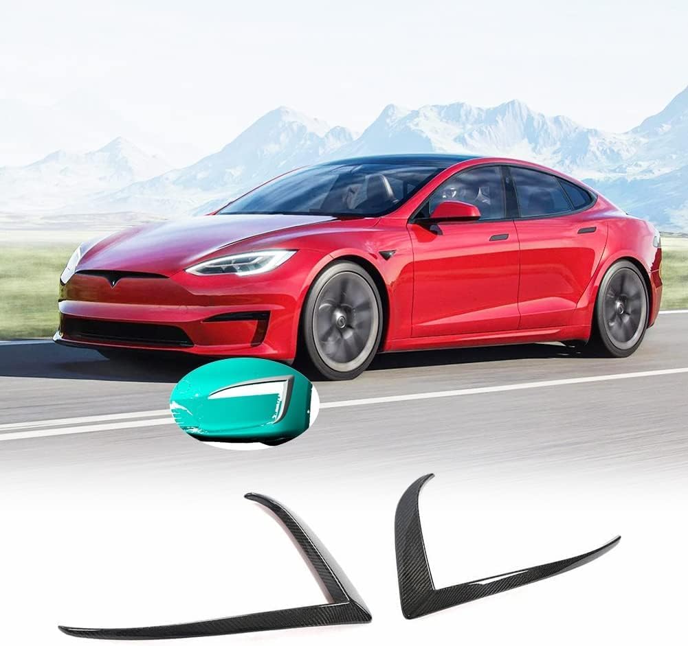 Auto Frontstoßstange Spoiler Für Tesla Model S Sedan 4 Door 2021-2023 Lippenspoiler Air Knife Lippensplitter Ersatz Zubehör Aerodynamische von JWOZQ