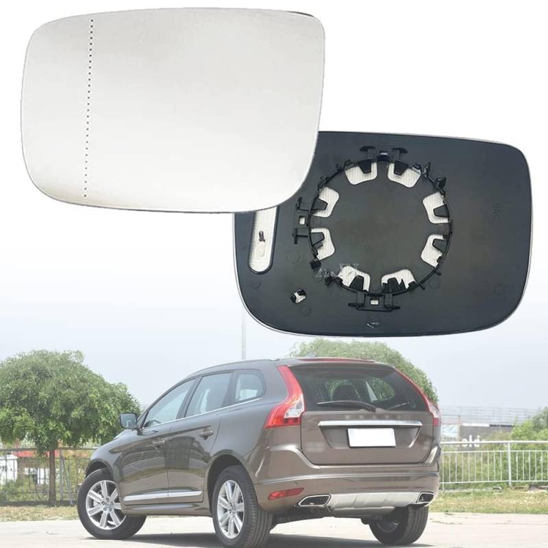 Beheizbares Rückspiegelglas Für Volvo XC60 2008-2017 Umkehrlinse Auto Links Rechts Rückspiegel Beheiztes Spiegelglas Ersatz,A-left von JWOZQ
