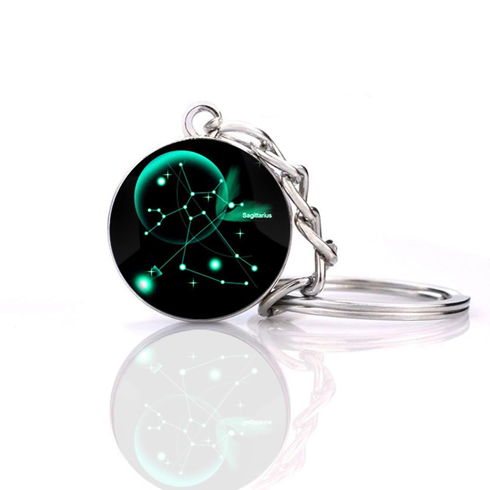 JWPavilion Zodiac 12 Constellation Glow In The Dark Creative Galaxy Schlüsselanhänger, Schütze 1, Einheitsgröße von JWPavilion