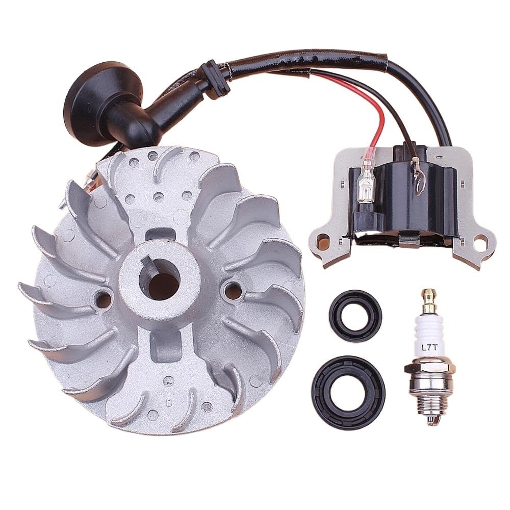 Schwungrad Zündspule Fit for 40-5 43cc 52cc Zündkerze Öl Dichtung Pinsel Cutter Motor Schwungrad Zündspule Fit for 40-5 43cc 52cc Zündkerze Öl Dichtung Pinsel Cutter Motor von JWRMZX