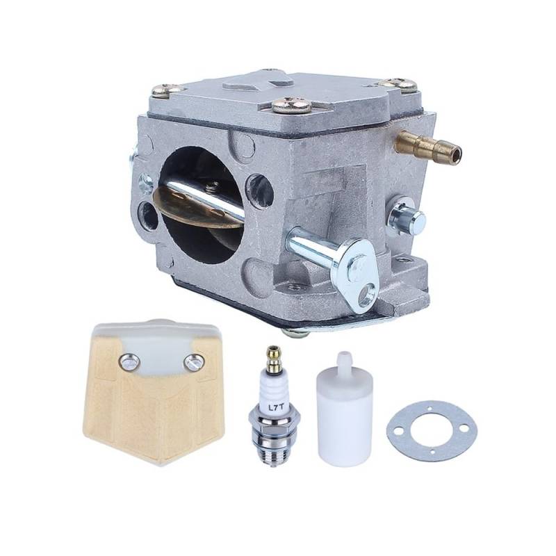 Vergaser-Luftfilter-Zündkerzensatz passend for 61 66 181 266 268 272 281 288 Kettensägenteile for Tillotson HS-254B von JWRMZX
