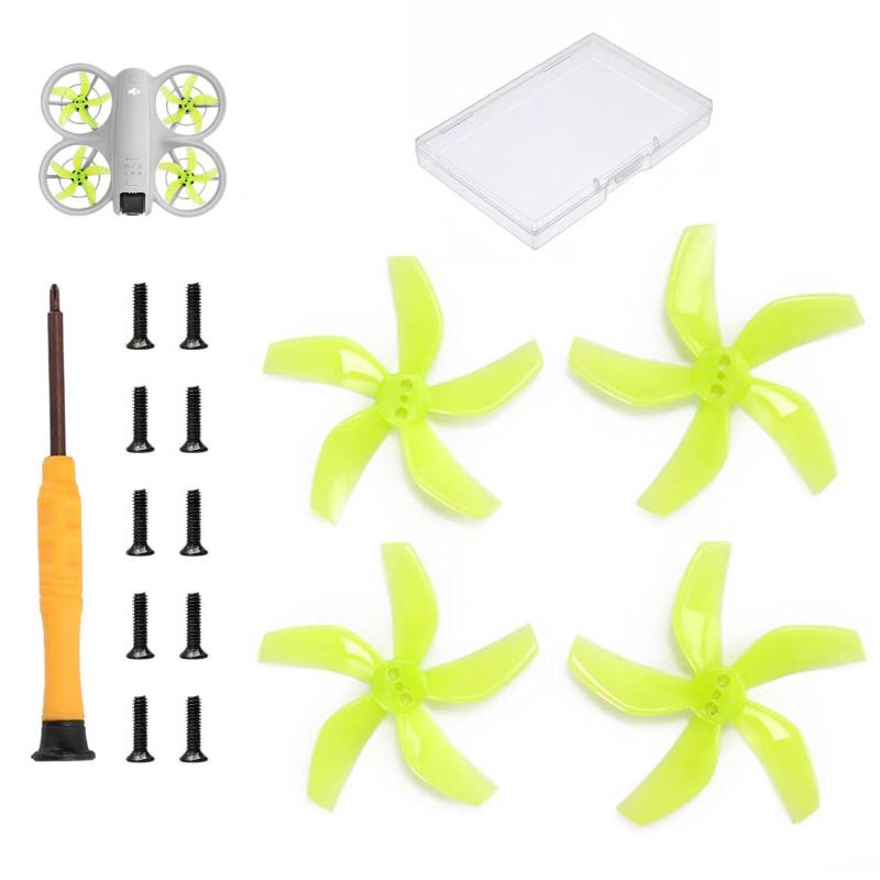 2 Paar Geräuscharme Propeller Kompatibel für DJI NEO, Propeller Leise für DJI NEO, Sicher Mehrfarbig Erhältlich Geräuscharm Schnellspanner Robustes Drohnen Zubehör, Propeller Ersatz Flügel, Grün von JXAXD