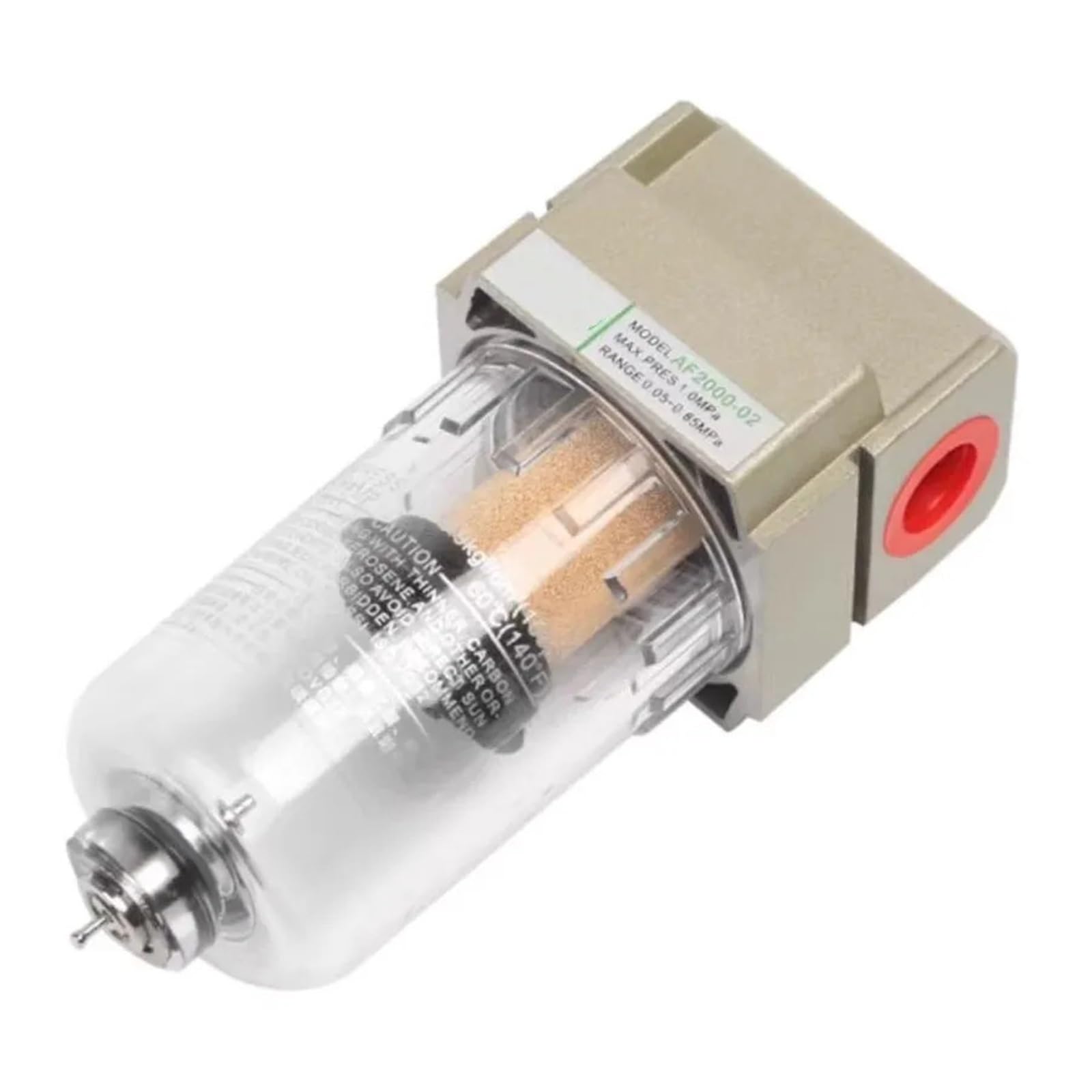 1 stück AF2000-02 1/4 Luftpumpen-Kompressorfilter Pneumatischer Universal-Ölauffangbehälter Kann Verunreinigungen Wasserabscheider Komprimiert(Package 1) von JXCHSWOU