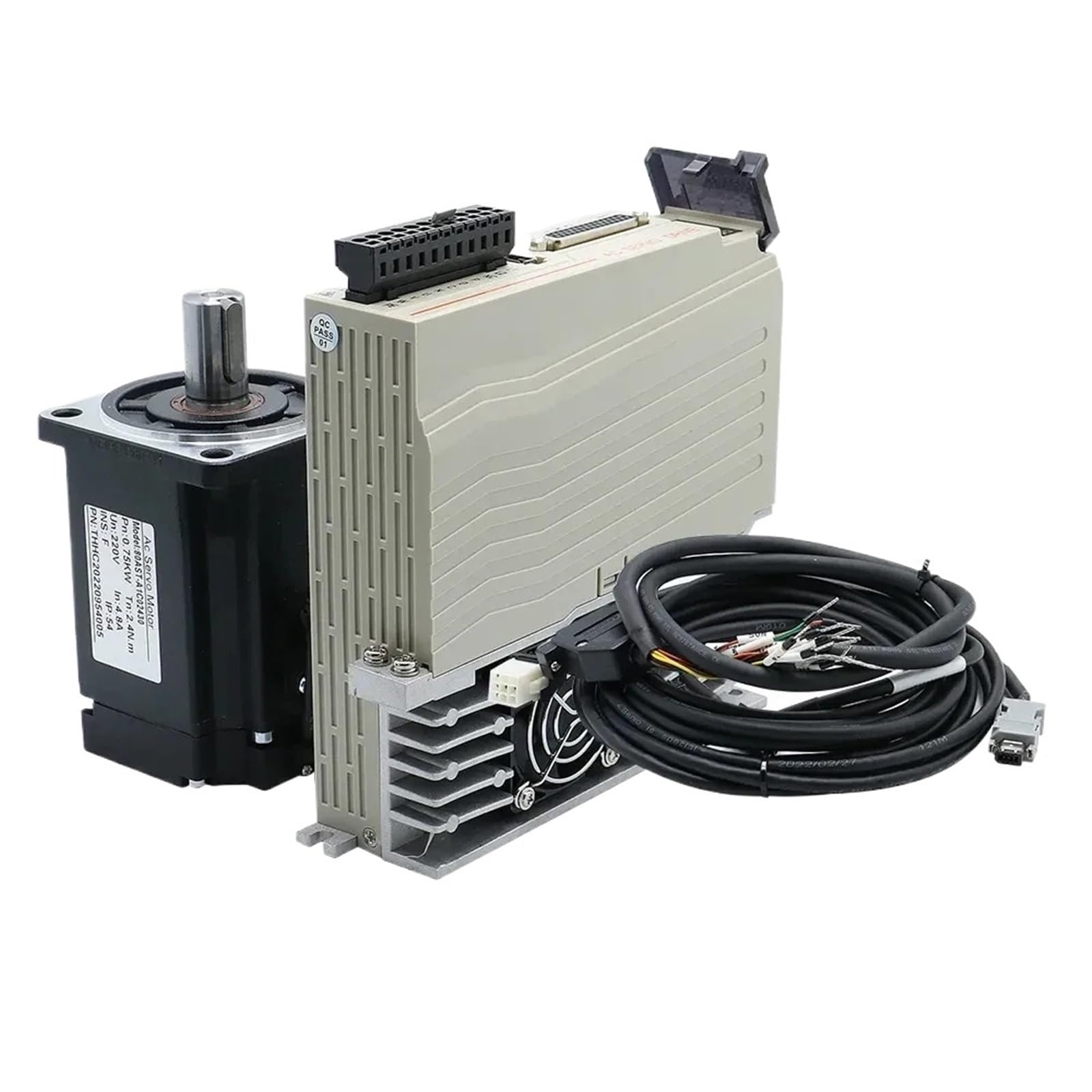 1PC 80AST 1000W 3,8N 220V AC Servo Motor KIT mit magnetischem 17bit Absolute Encoder + T3D-20A Treiber for Graveur(1000W with brake) von JXCHSWOU