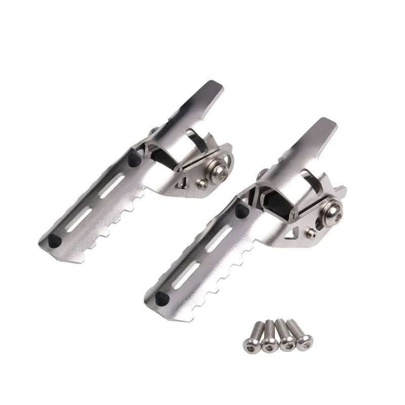 Motorrad Highway FootPegs Mount Clamp/Passend for Honda Africa Twin CRF1100L CRF 1100 L Adventure Motorradzubehör Fußrasten vorne, klappbare Fußstützen, 20–26 mm Klemmen Short Angled Adjustable Footr von JXMFKBB