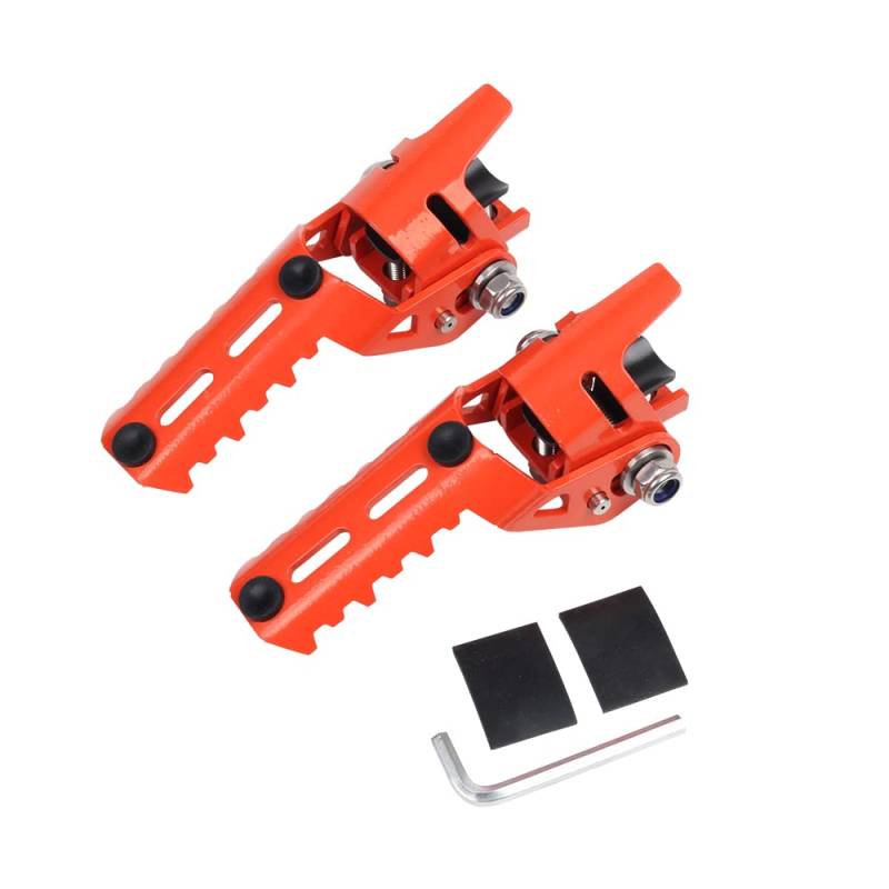 Motorrad Highway FootPegs Mount Clamp/Passend for Honda Africa Twin CRF1100L CRF 1100 L Adventure Motorradzubehör Fußrasten vorne, klappbare Fußstützen, 20–26 mm Klemmen Short Angled Adjustable Footr von JXMFKBB
