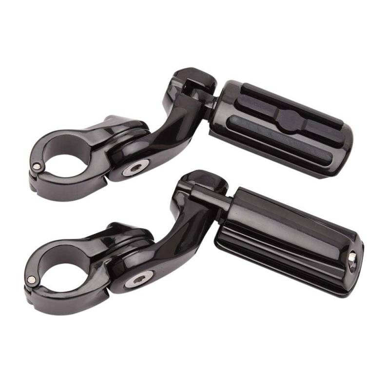 Motorrad Highway FootPegs Mount Clamp 1,25 "Highway Pegs Einstellbare Fußrasten Kurze/Fit for Harley Touring Road King Road Glide Electra Glide Street Glide Sportster Softail Short Angled Adjustable F von JXMFKBB