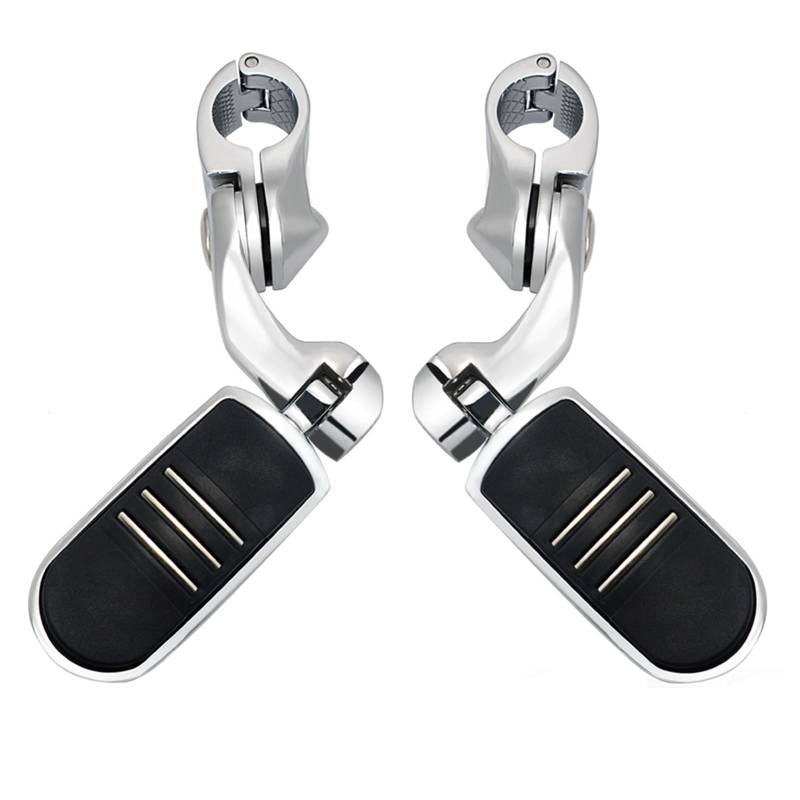 Motorrad Highway FootPegs Mount Clamp 1,25 "Highway Pegs Einstellbare Fußrasten Kurze/Fit for Harley Touring Road King Road Glide Electra Glide Street Glide Sportster Softail Short Angled Adjustable F von JXMFKBB